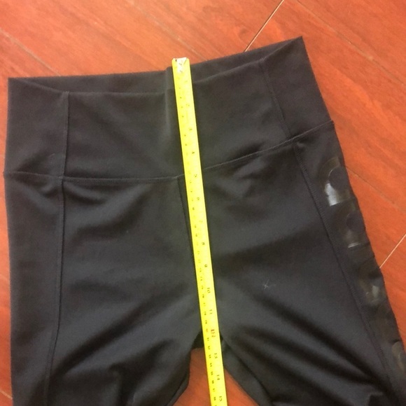 Adidas Climalite Size  M Black 12” Rise Leggings yoga pants - Picture 4 of 15